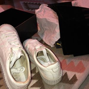 Rihanna fenty  puma white creepers